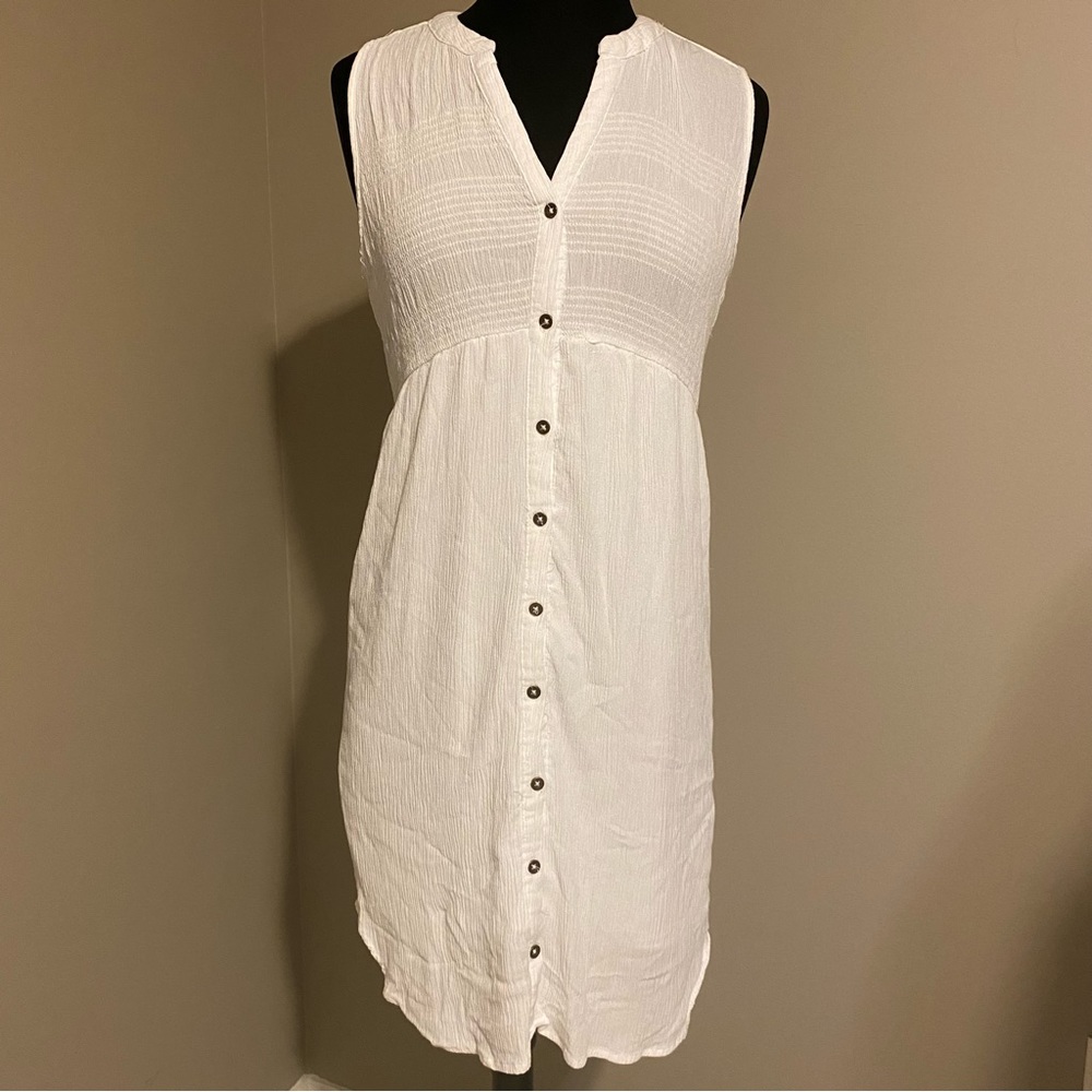 Knox Rose white button up lined dress size XS